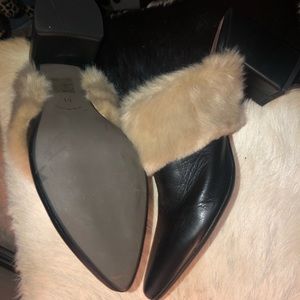 Barney’s Faux Fur Mules
